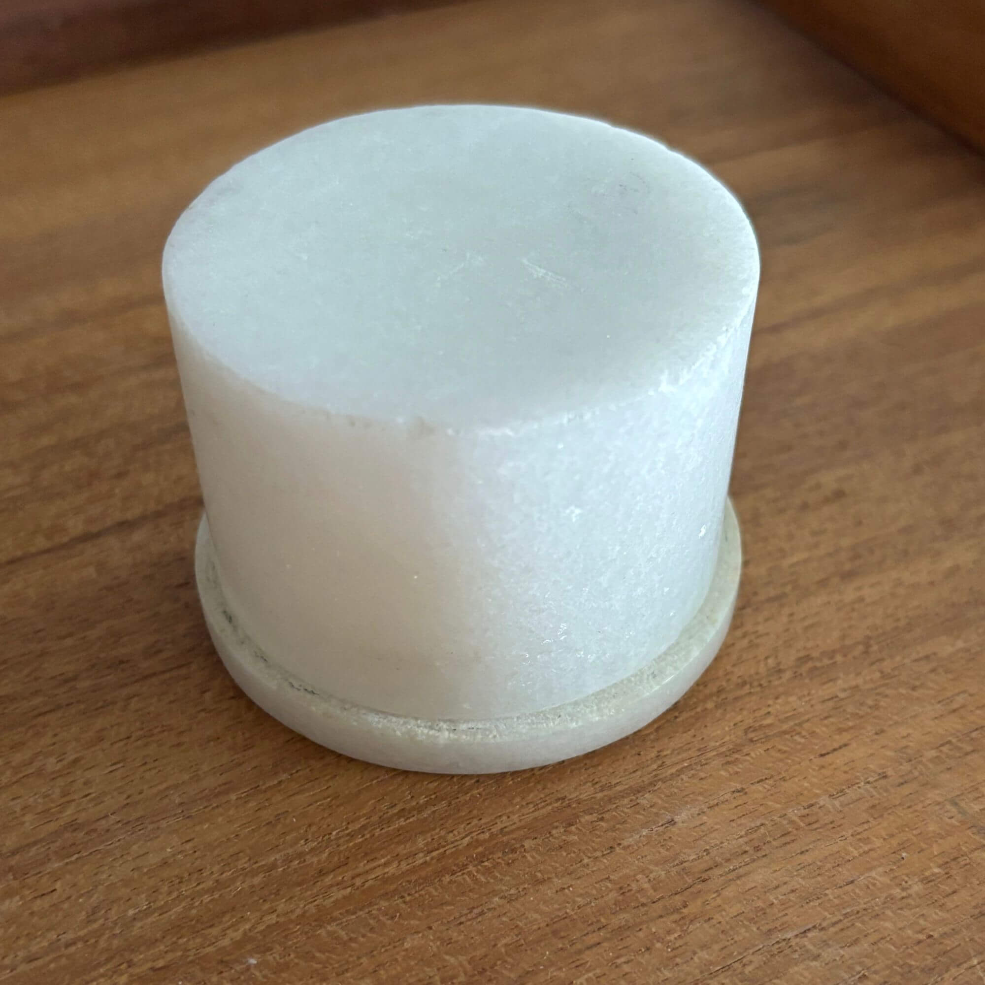 White Soapstone Semi-Precious Stone Inlay Small Jar - Image 4