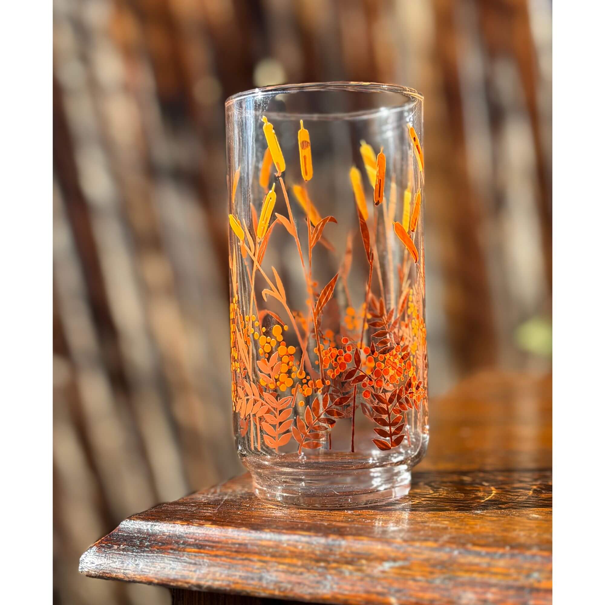 Vintage Libbey Cattail Drinking Glasses Set of 5 - Image 2