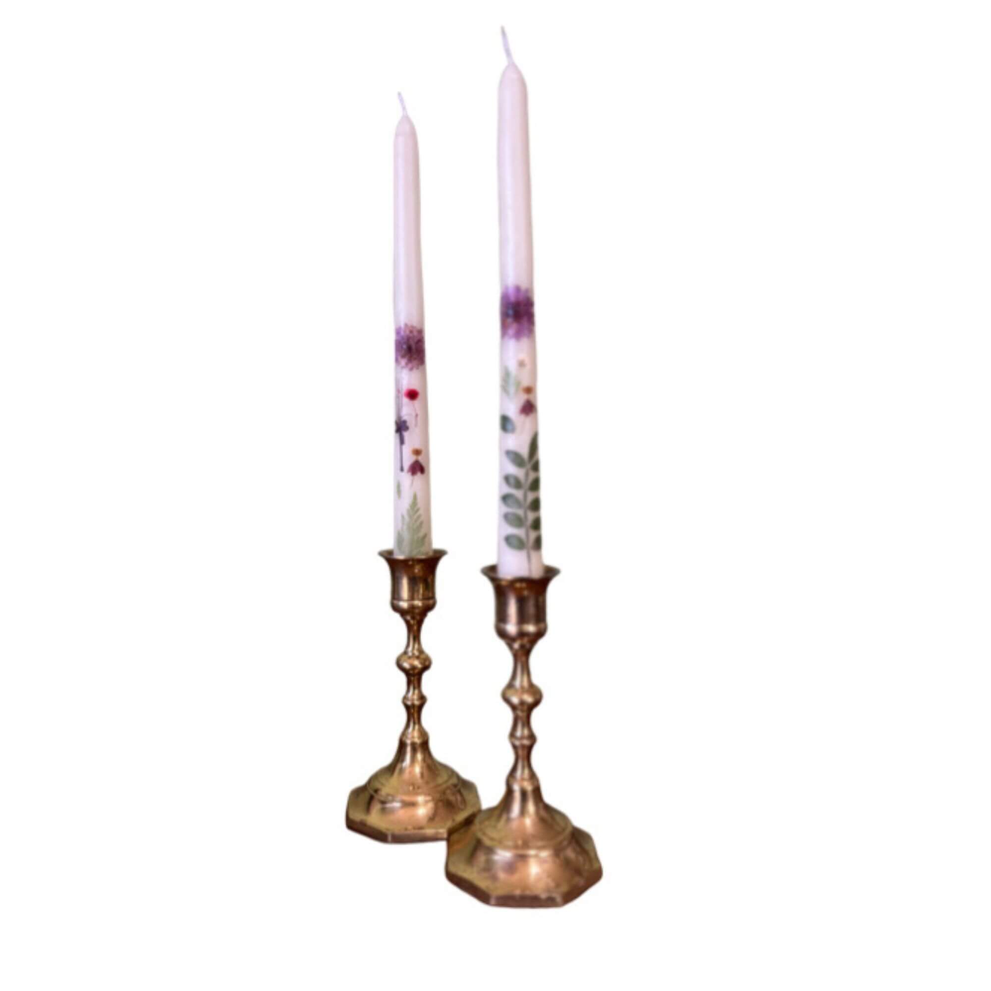 vintage brass candlesticks
