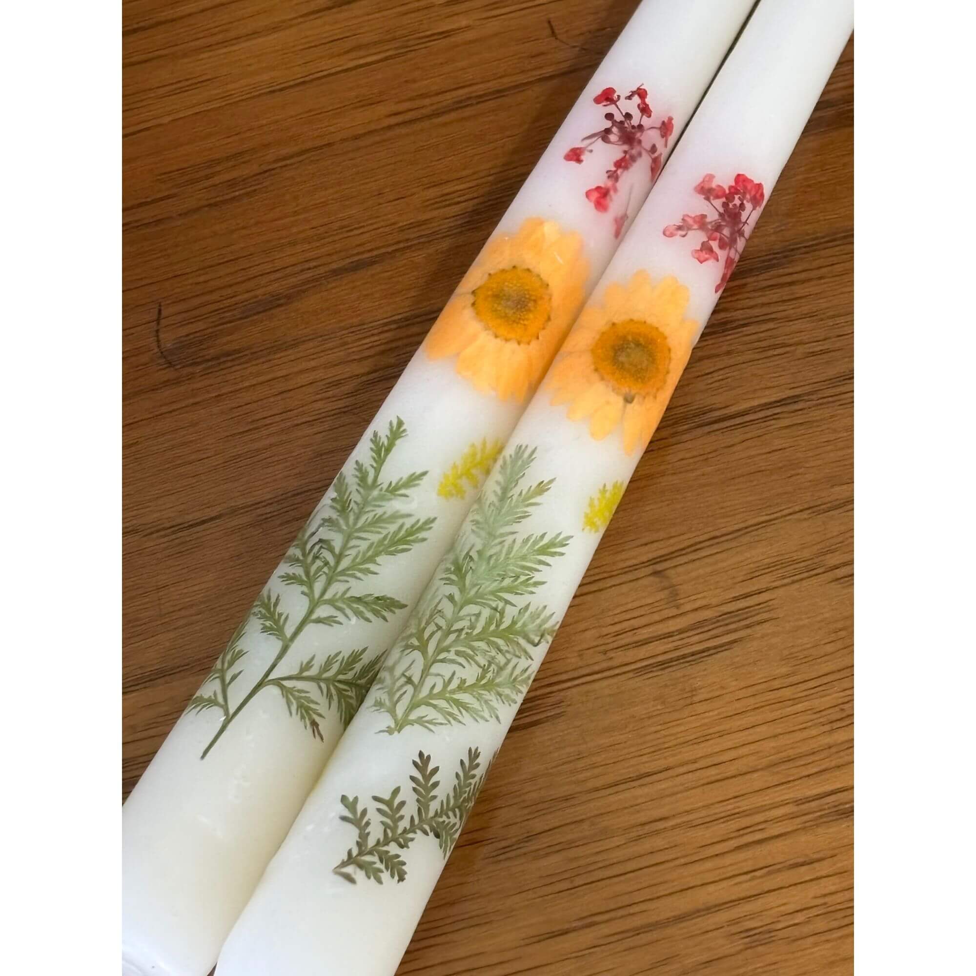New Spring Botanical Artisan Made Taper Candles - Image 4