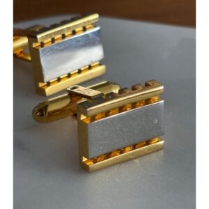Vintage Christian Dior Two Tone Cufflinks