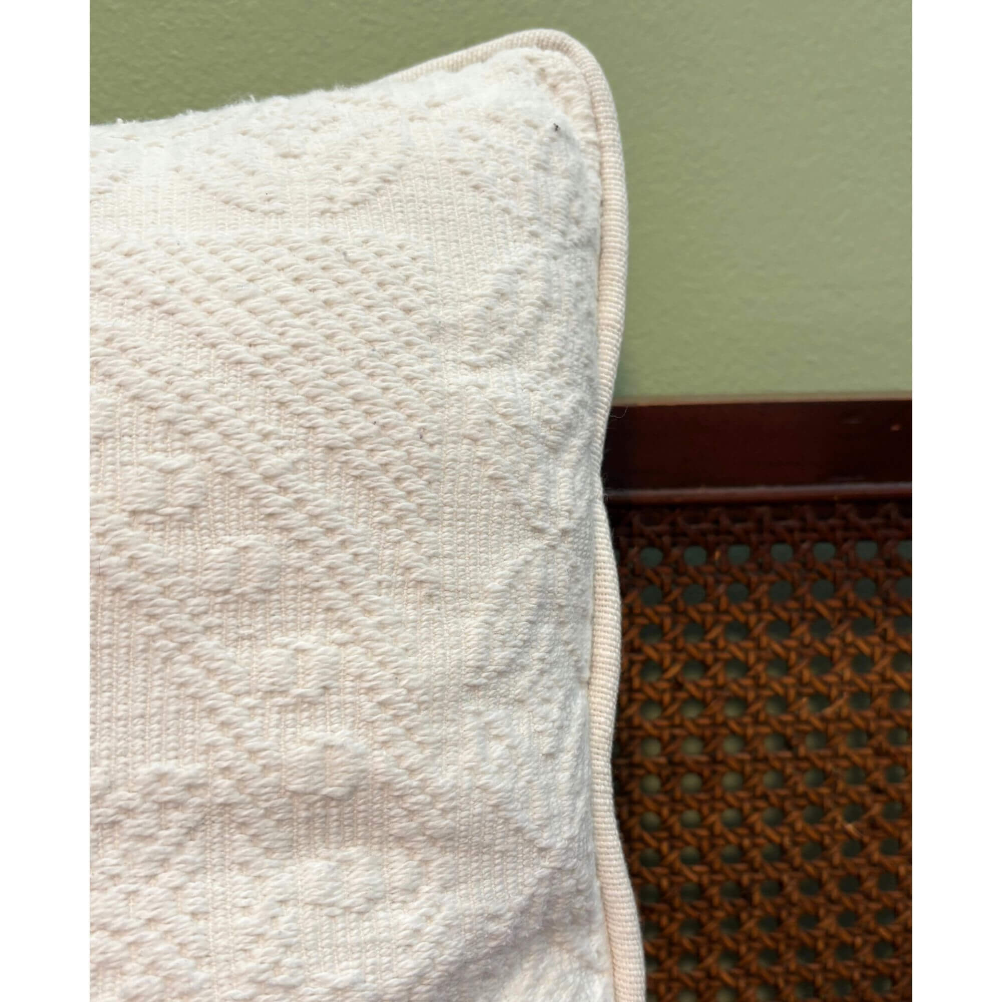 Whit candlewick pillow