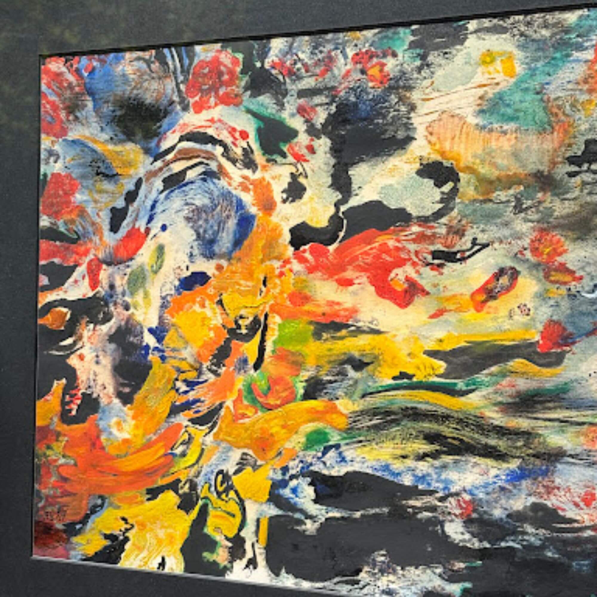 Vintage Abstract Original Signed Painting - Image 2