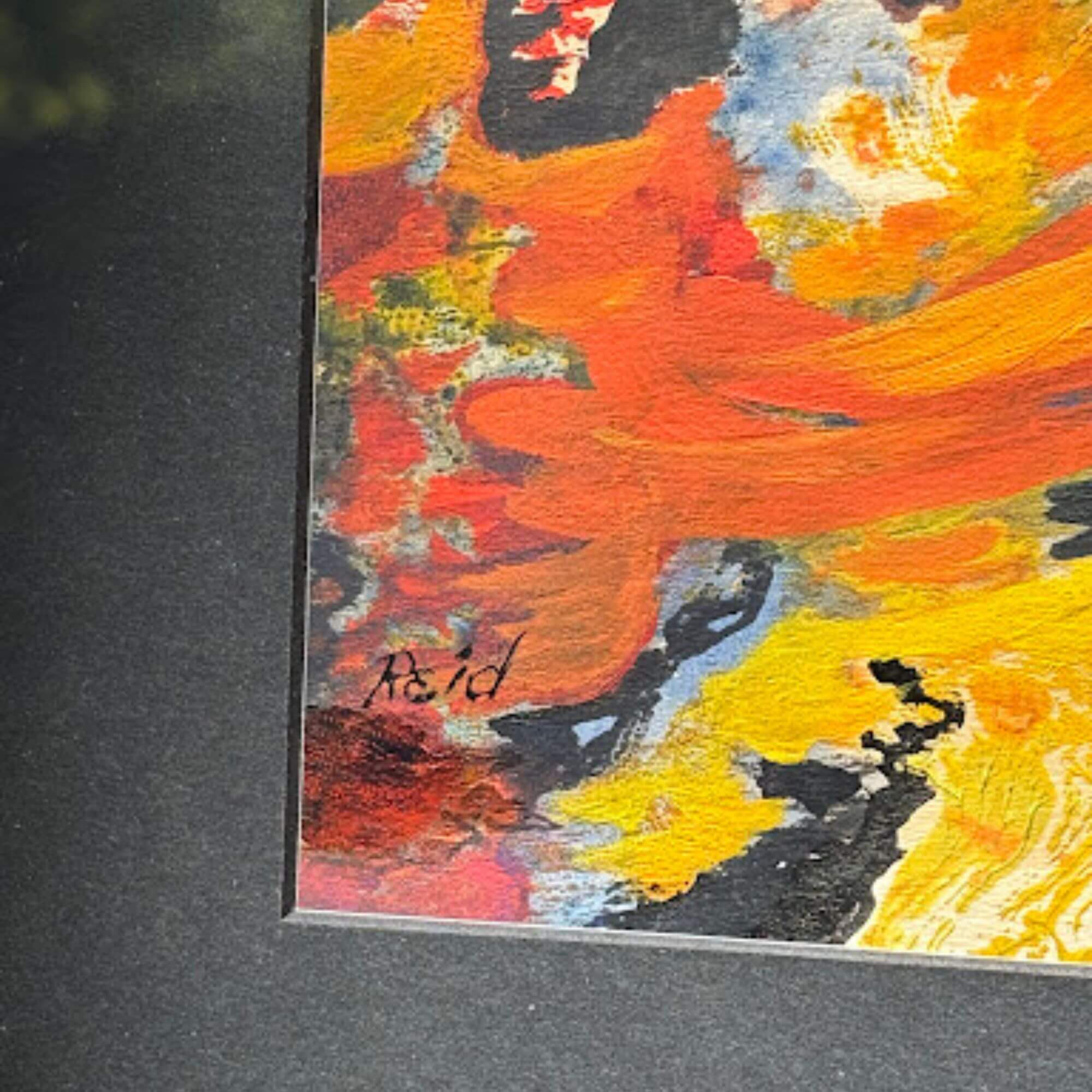 Vintage Abstract Original Signed Painting - Image 3