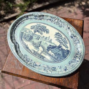 Vintage Green English Tray