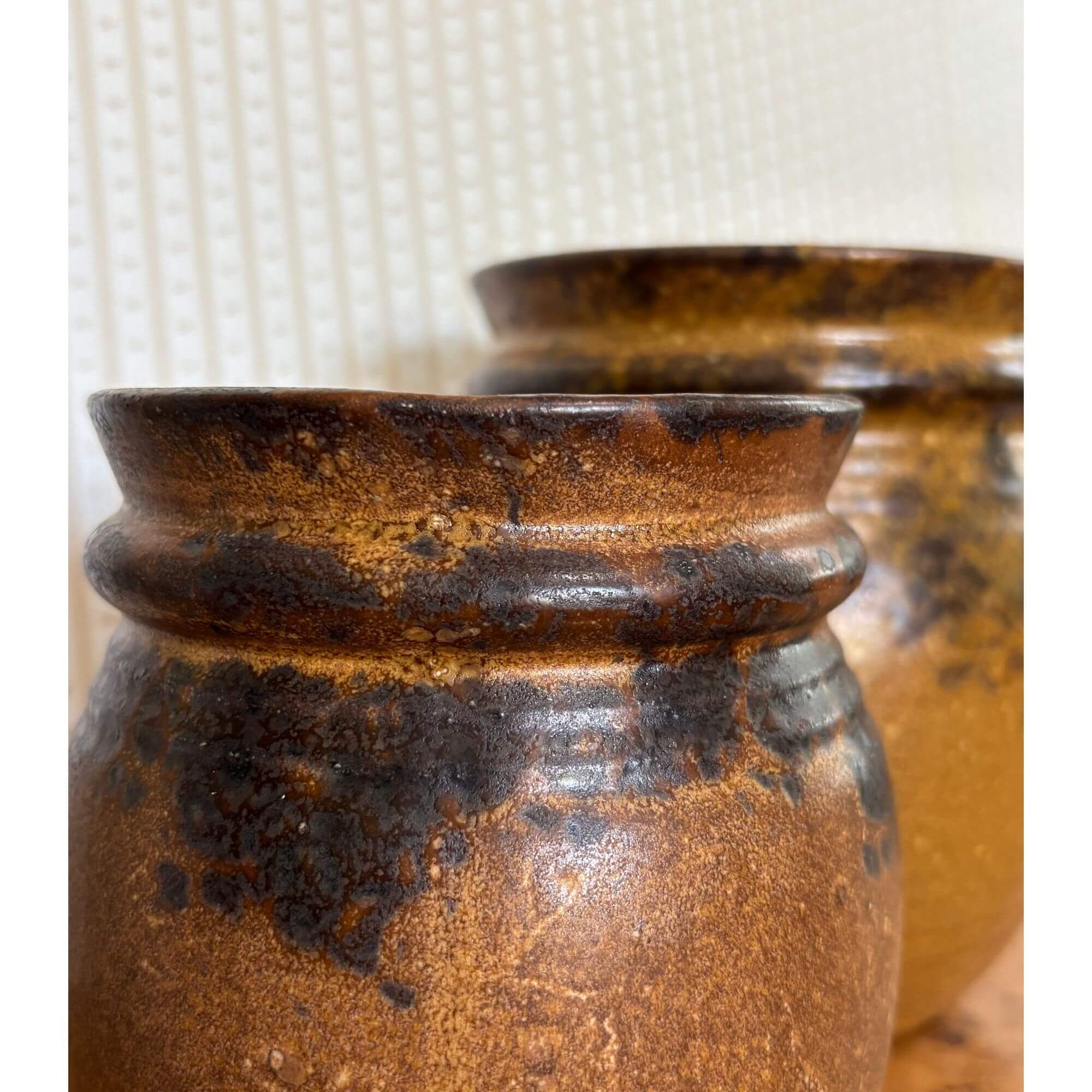 Vintage McCoy Pottery Vase Chocolate Browns - Image 2