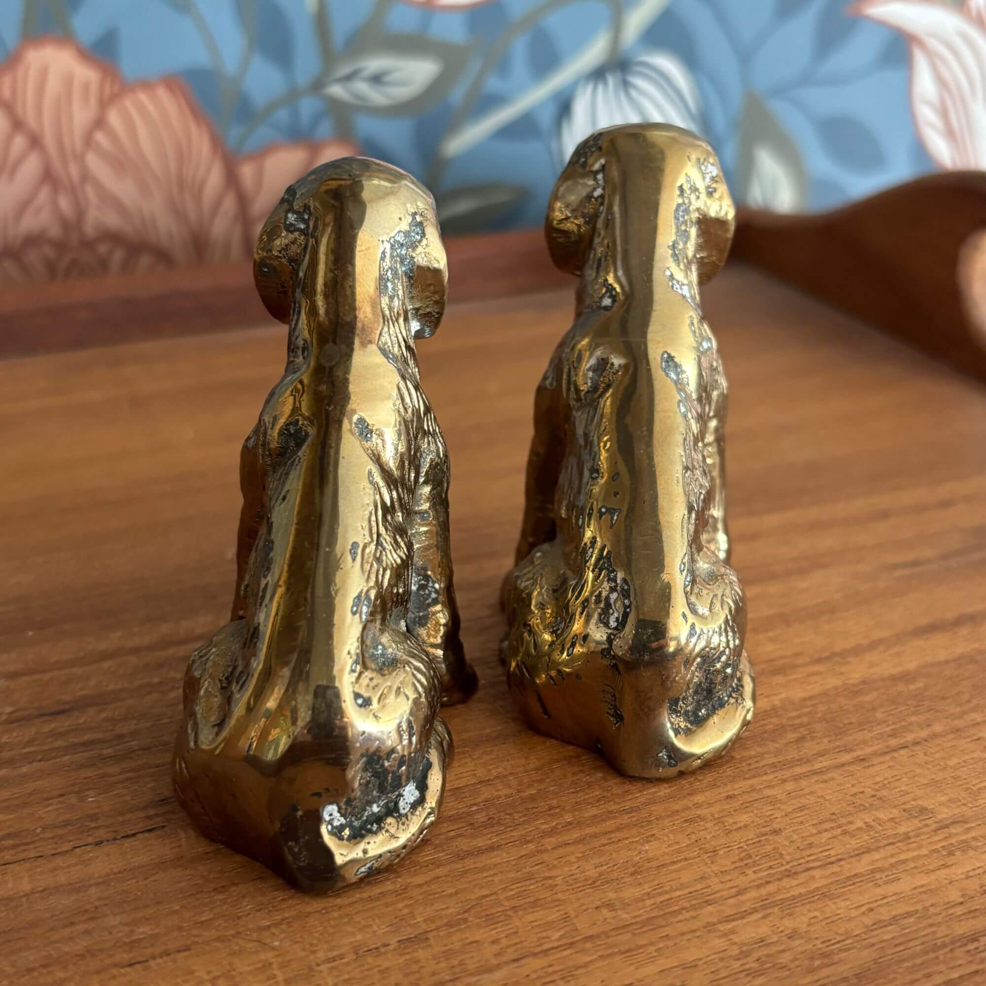 vintage brass dog
