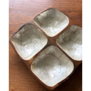 Vintage Capiz Monkey Pod Tray