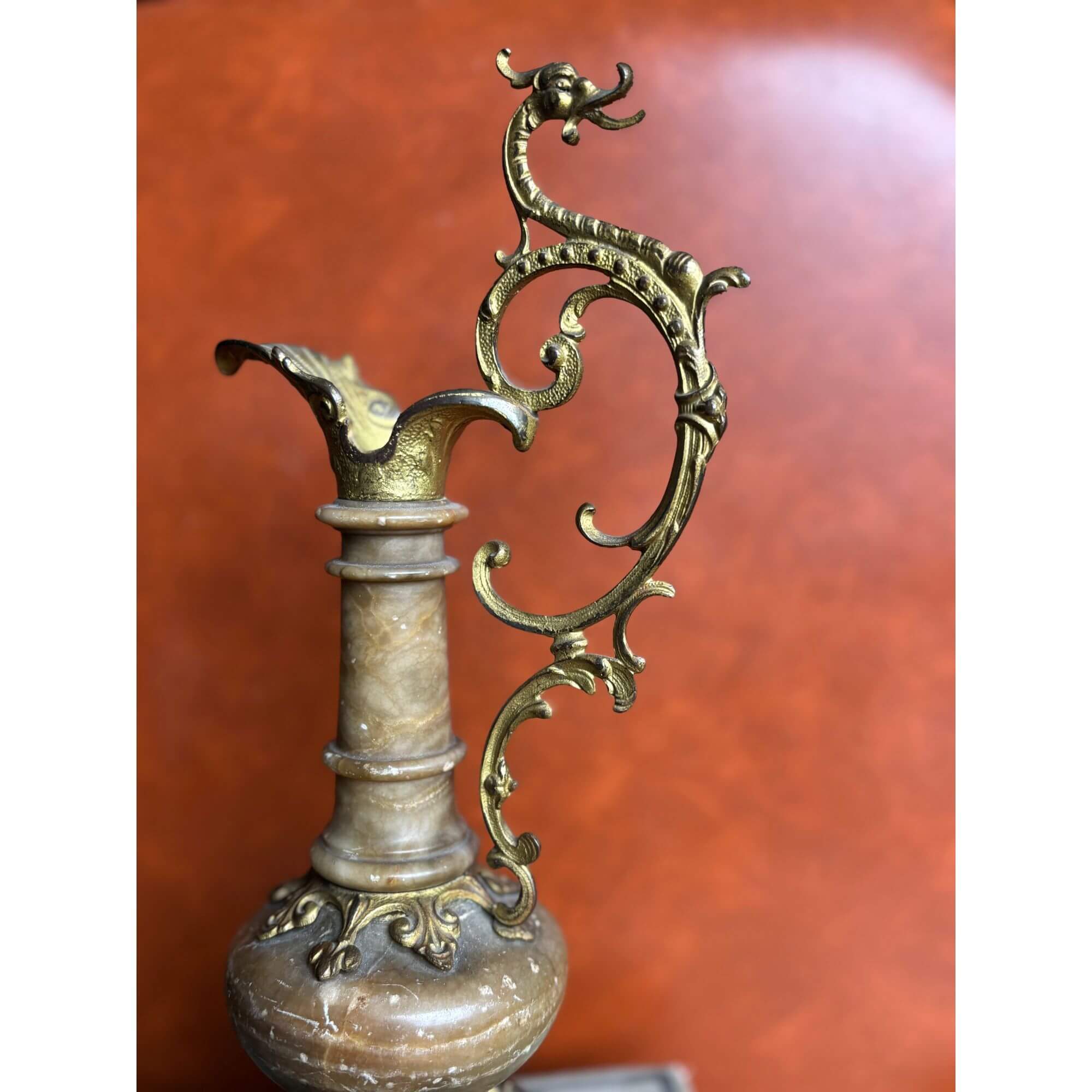 vintage ornate dragon candle holder