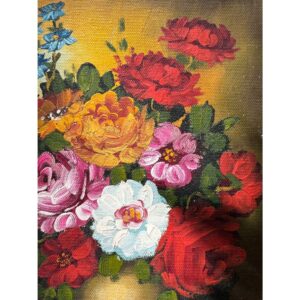 vintage floral oil painting