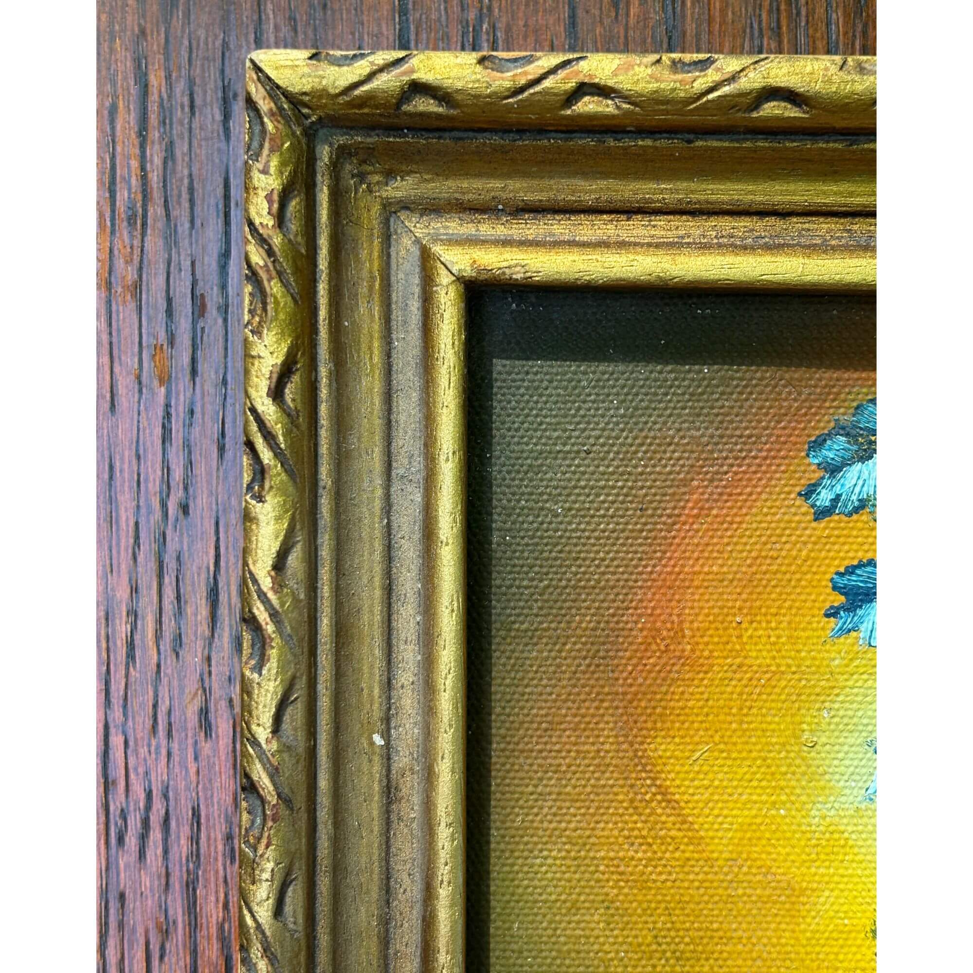 Vintage Floral Bouquet Sigend Oil Painting - Image 5