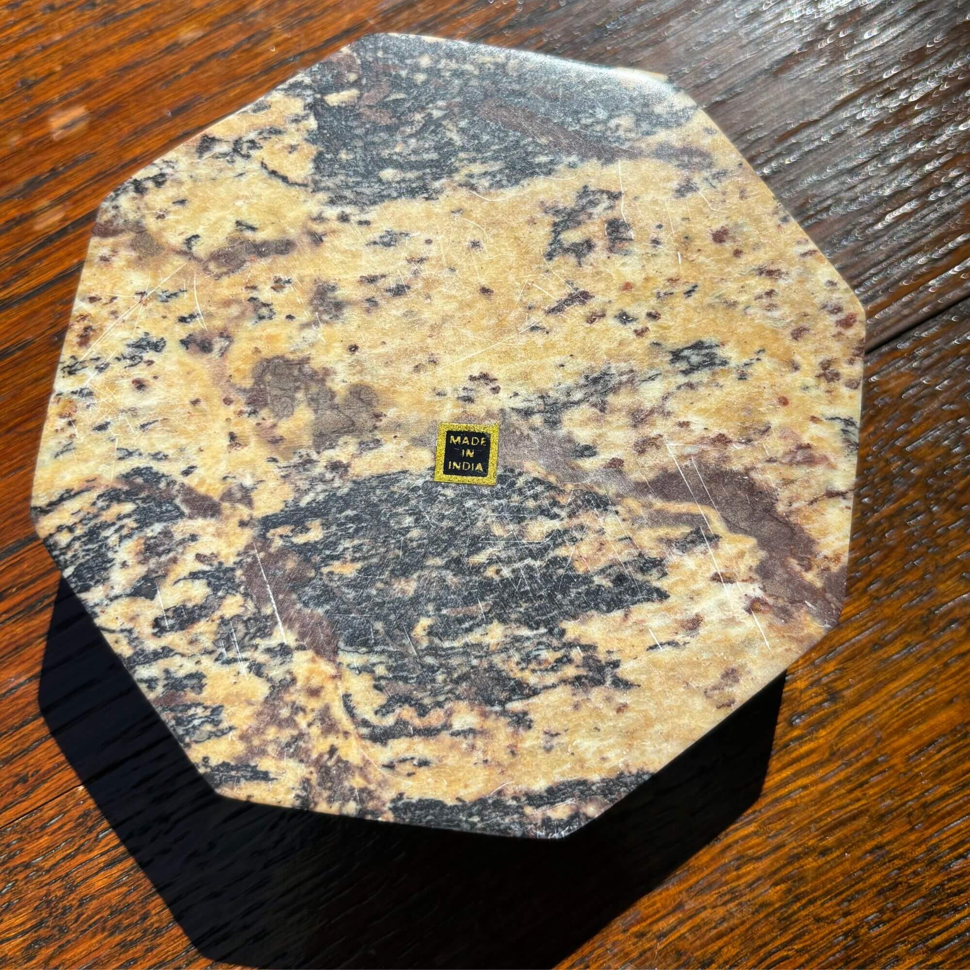 Granite Semi-Precious Stone Octagon Trinket Box - Image 4