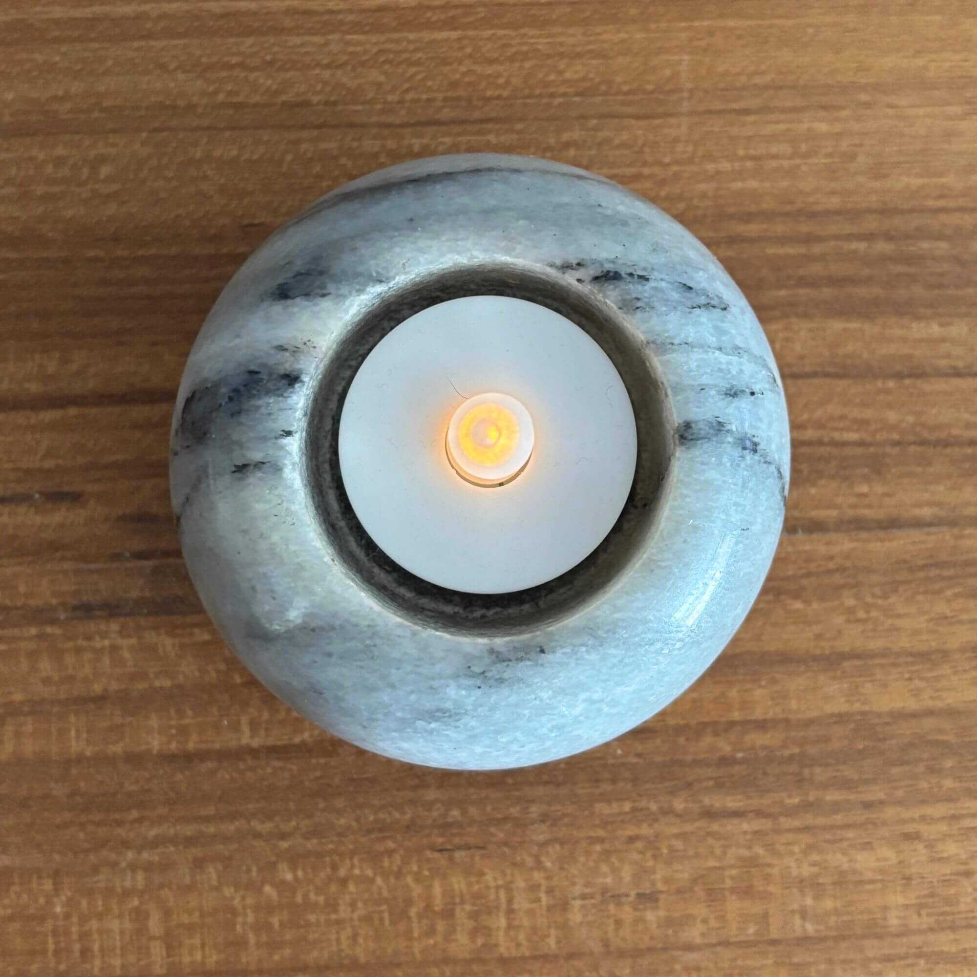 Classic Vintage Marble Tealight Candle Holder - Image 4