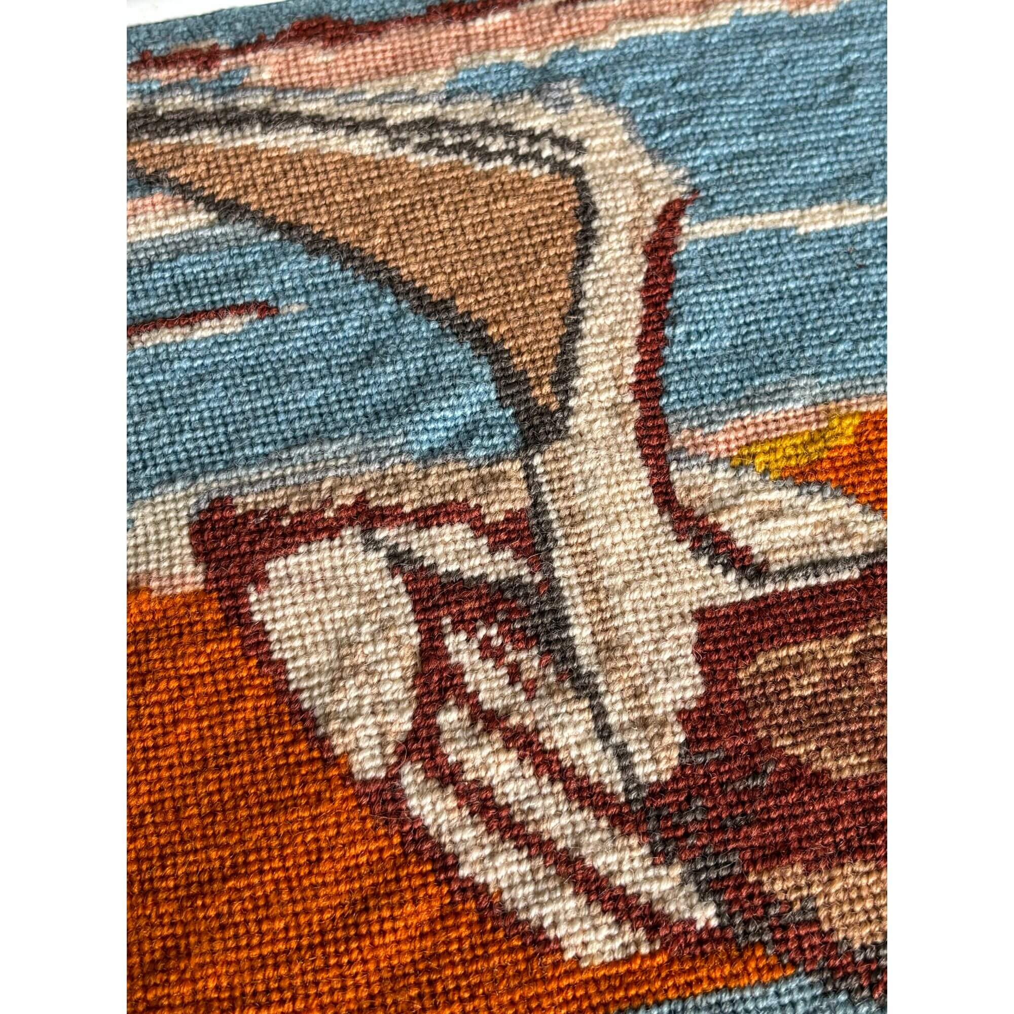 Unique Maritime Pelican Framed Needlepoint - Image 2