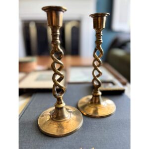 vintage brass candlesticks