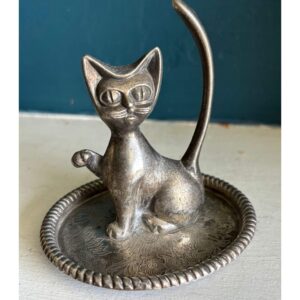 vintage cat ring holder