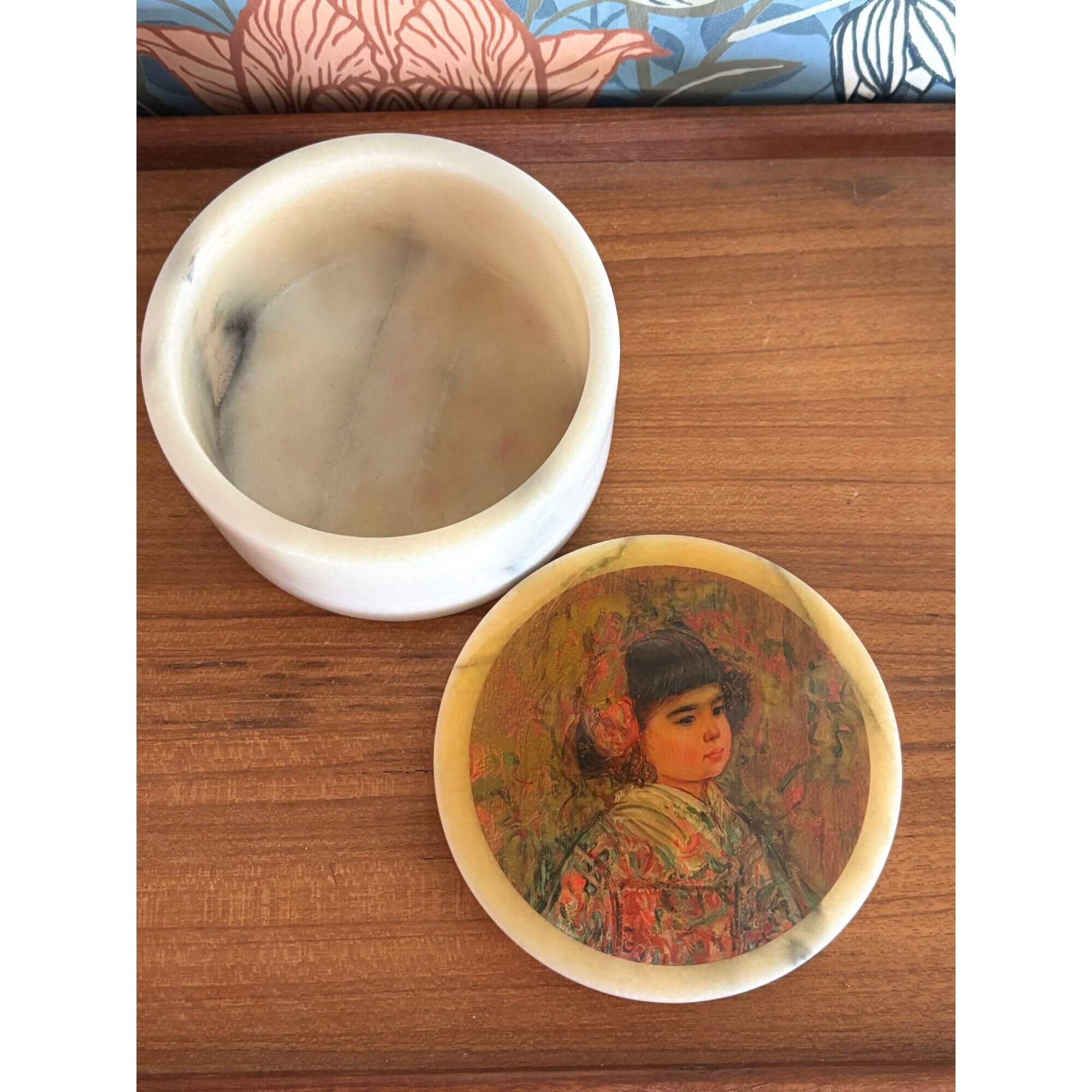 vintage marble jar