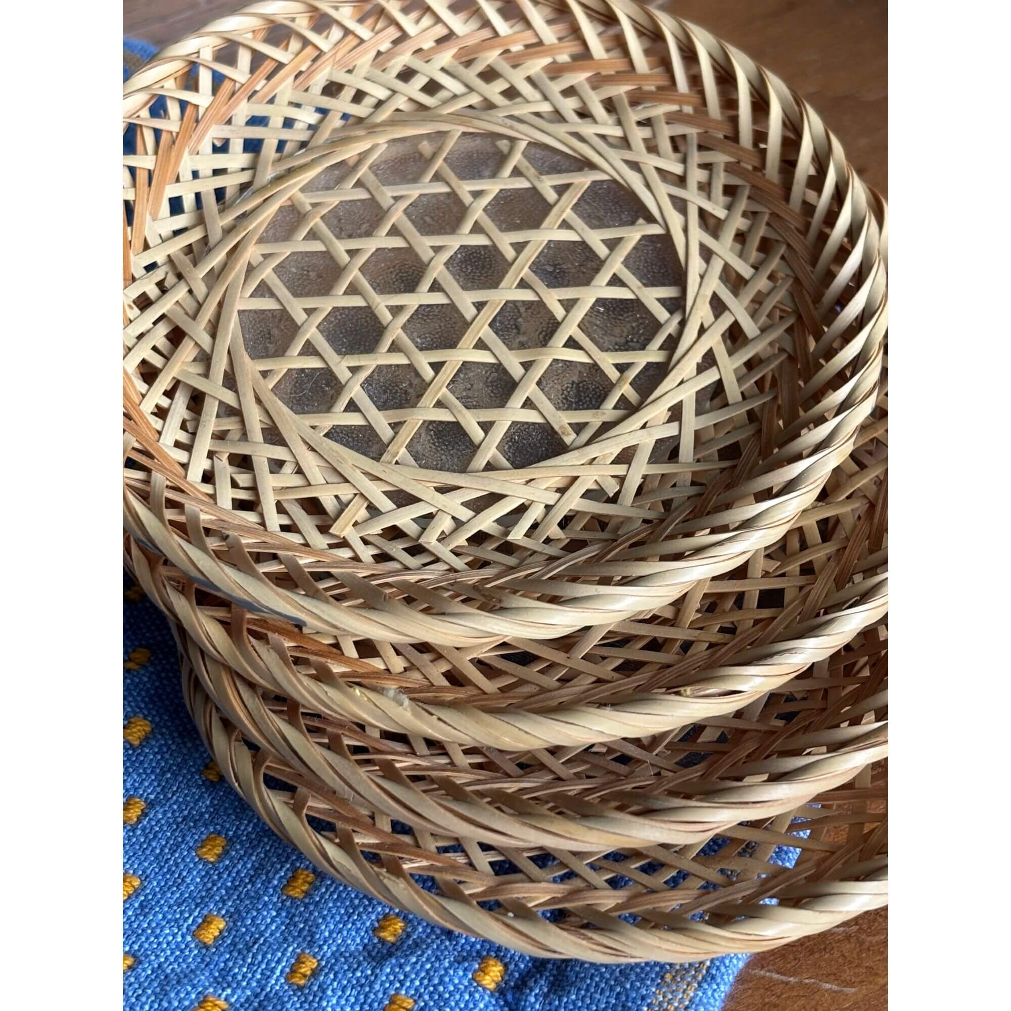 vintage rattan coasters