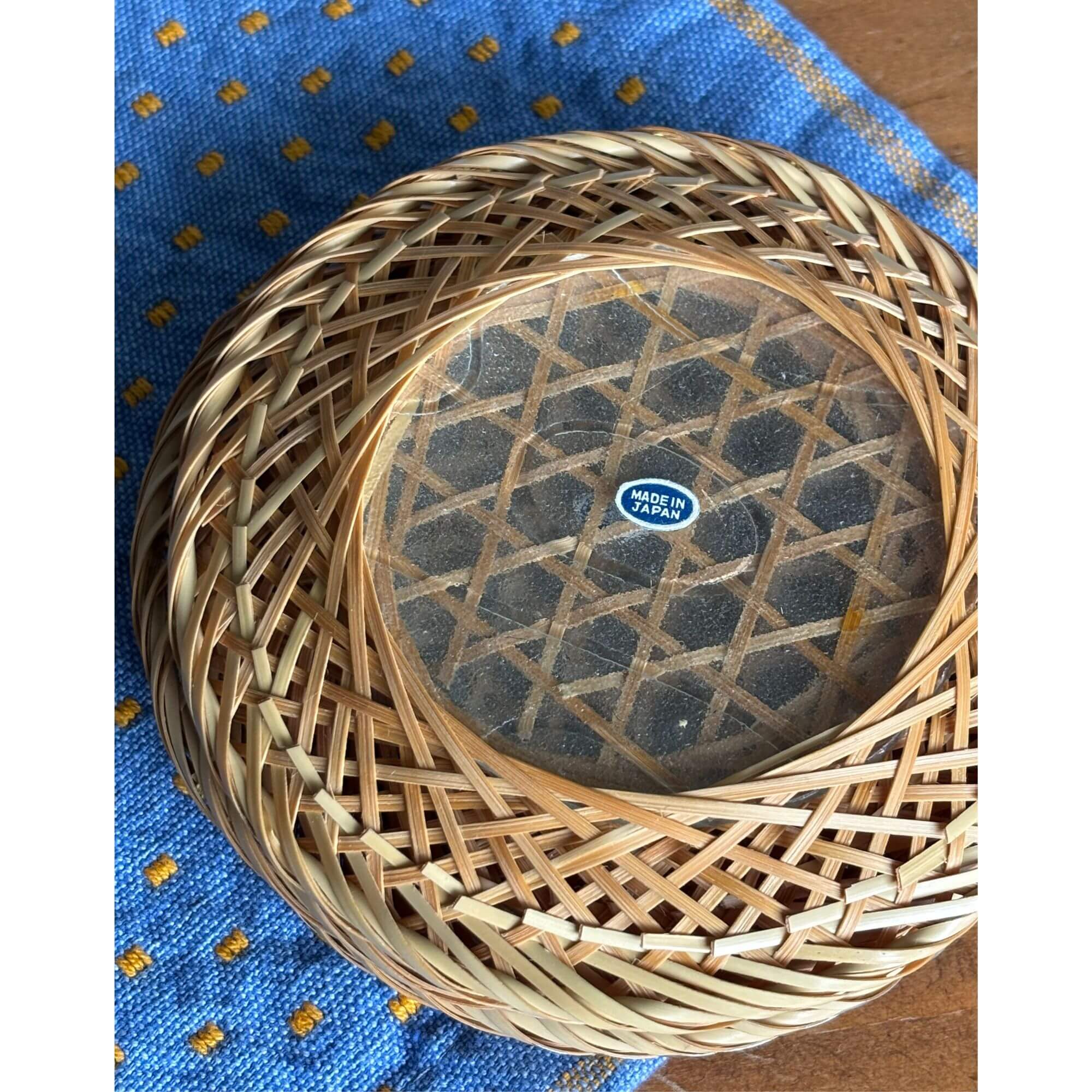 vintage rattan coasters