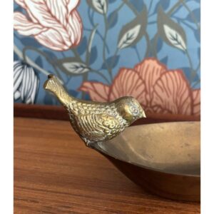 vintage brass bird bowl