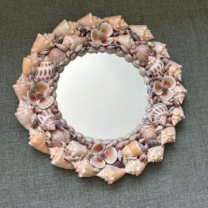 vintage seashell mirror