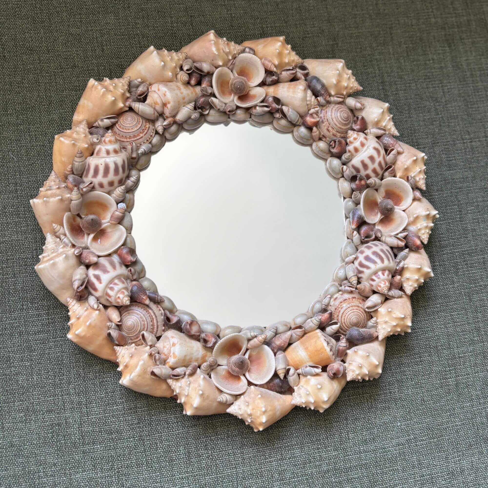 vintage seashell mirror