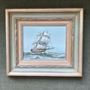 vintage clipper ship painting
