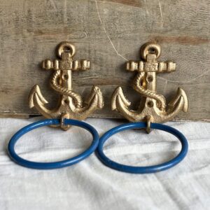 gold anchor towel holders