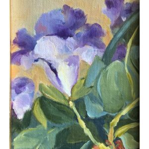 Iris oil painting