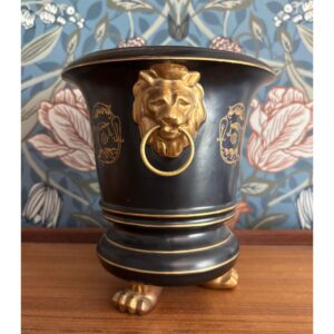vintage black & gold cachepot