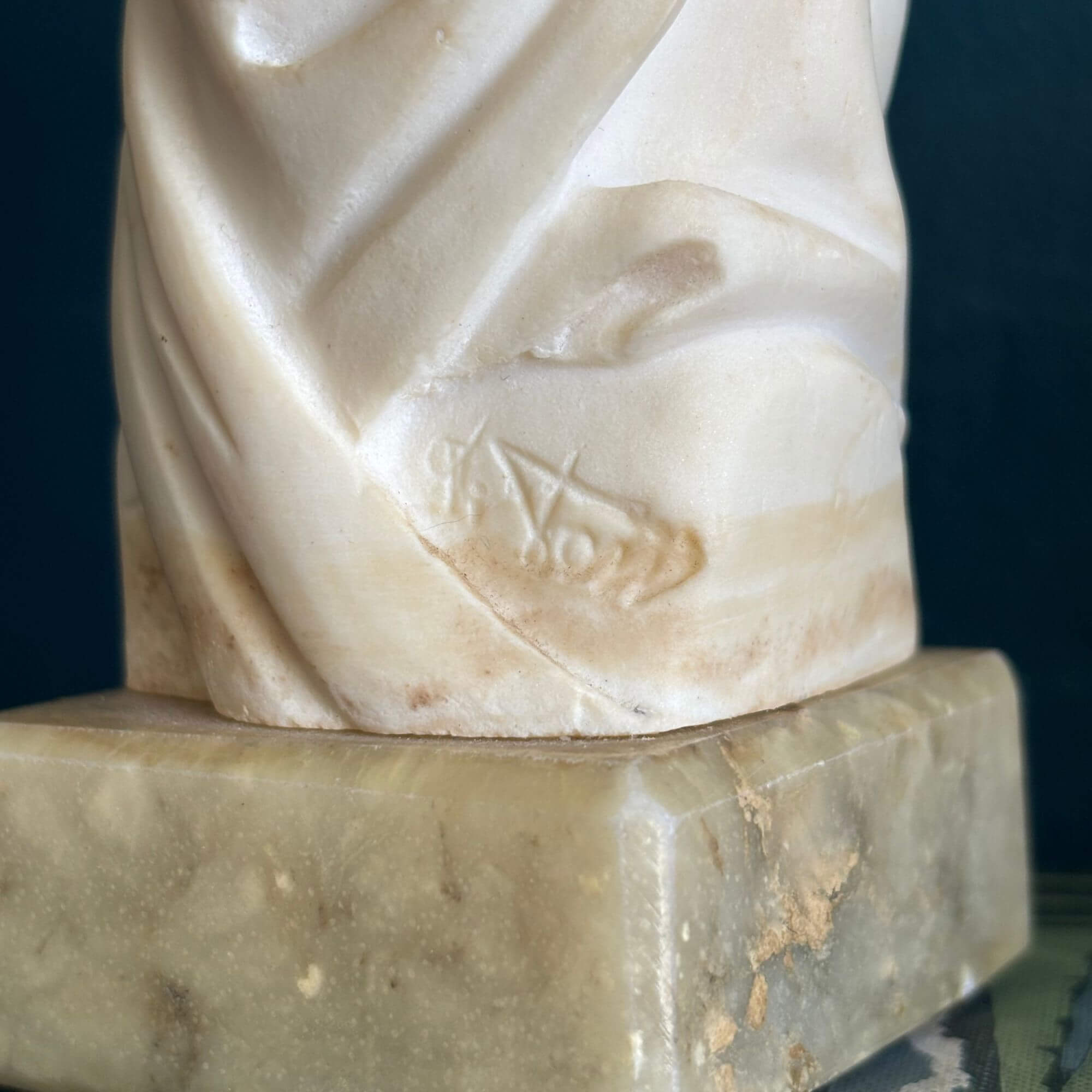 vintage alabaster bust