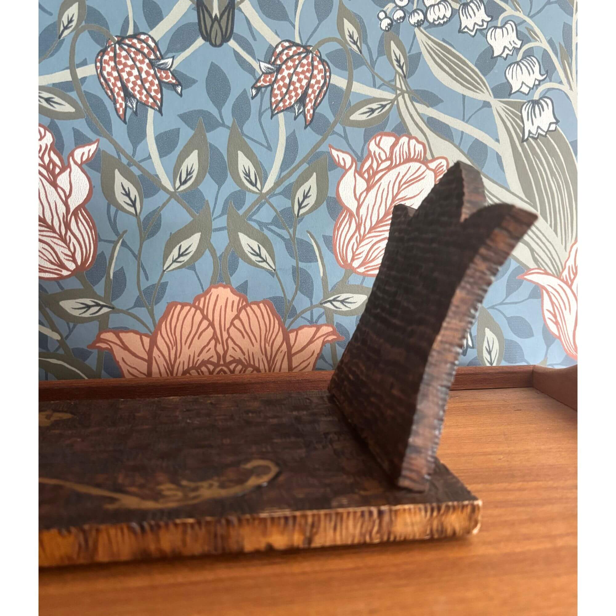 antique art nouveau wooden bookends