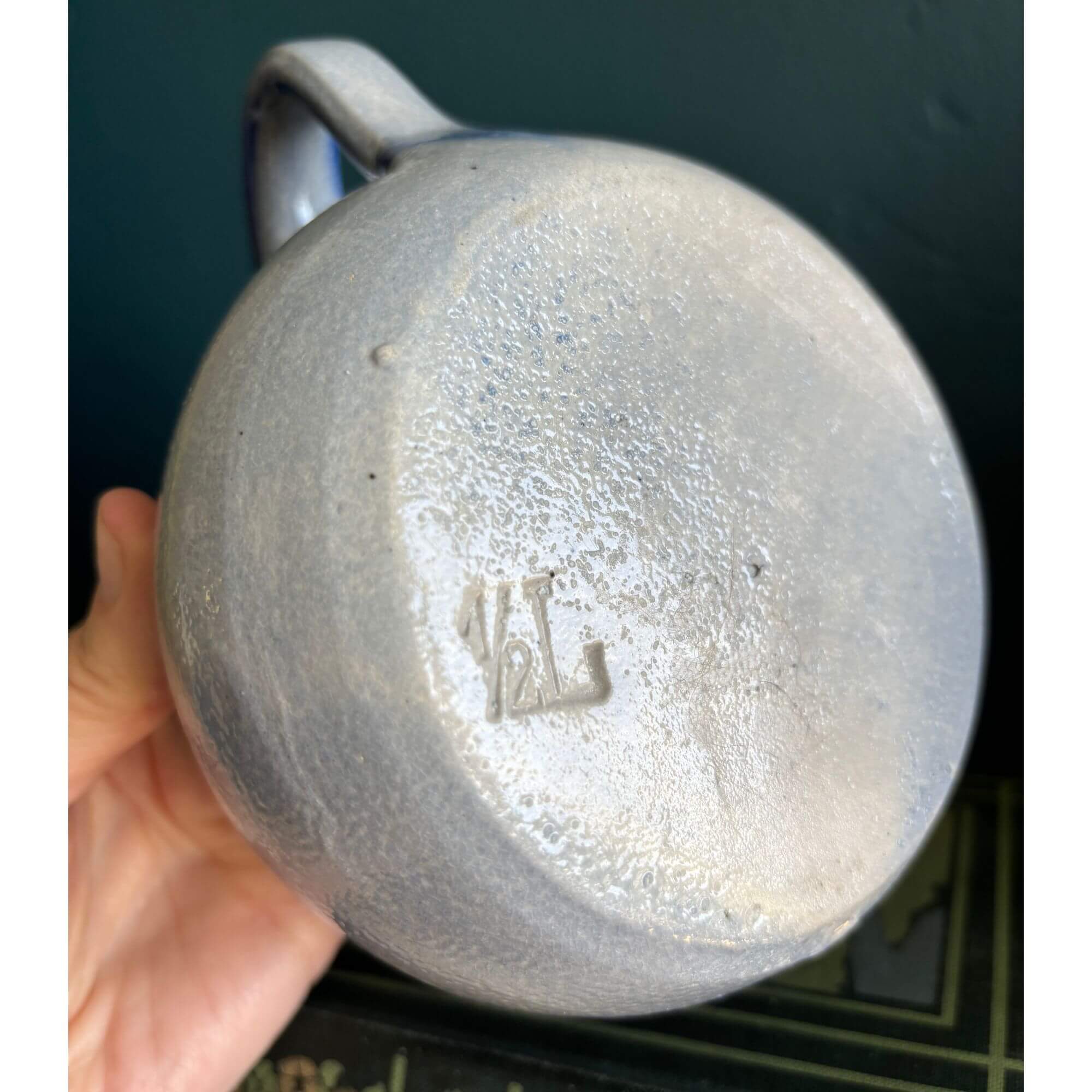 vintage blue salt glaze