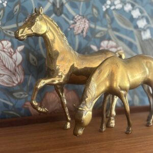 vintage brass horse