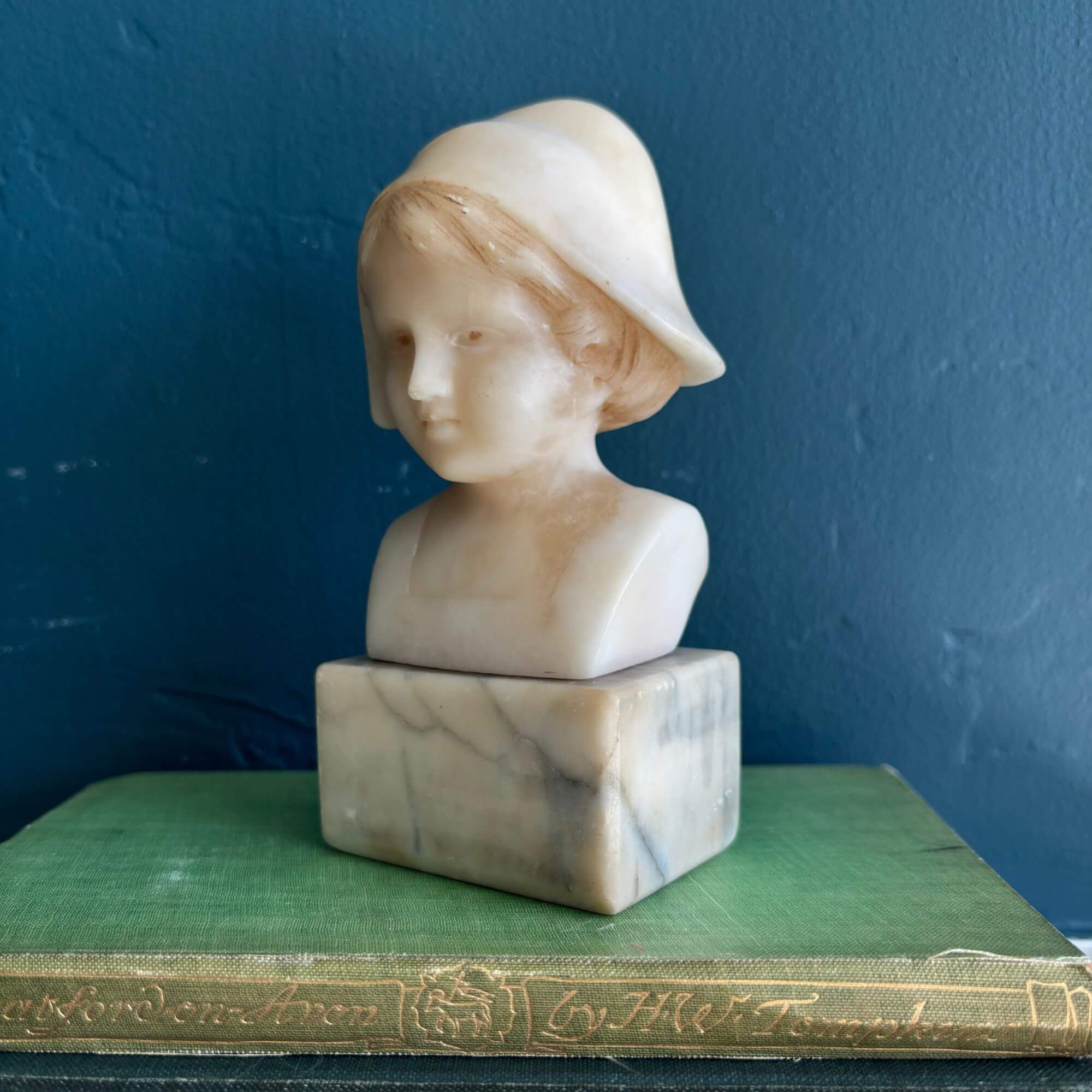 alabaster child bust
