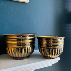 vintage brass planter