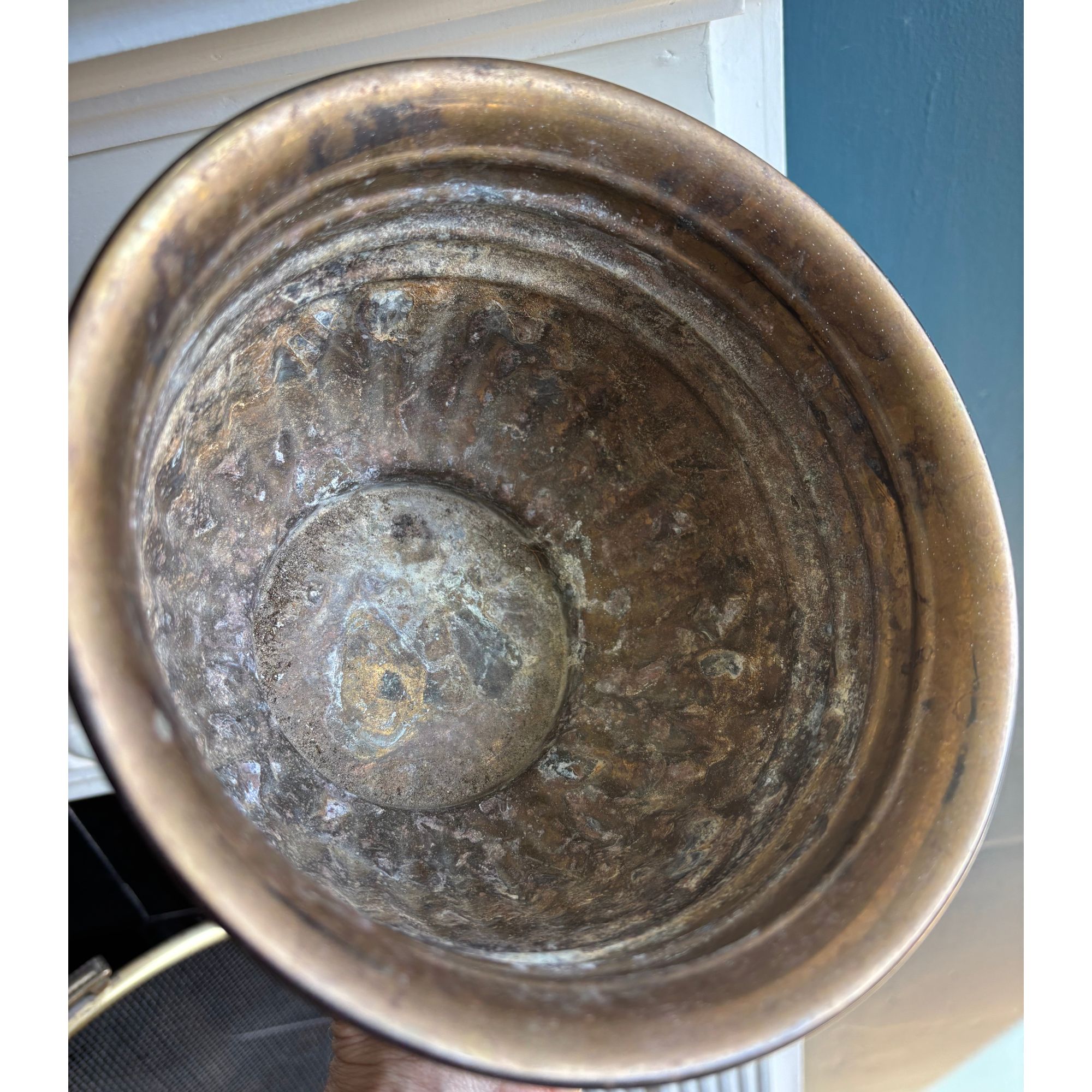 vintage brass planter