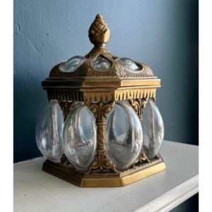 vintage bubble glass jar