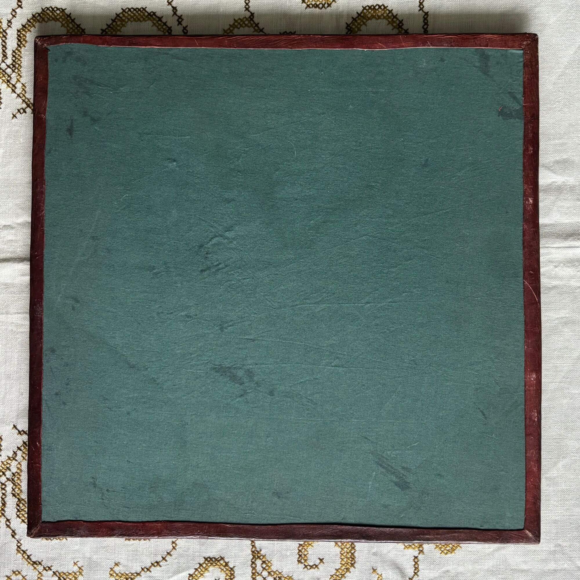 vintage leather chess set
