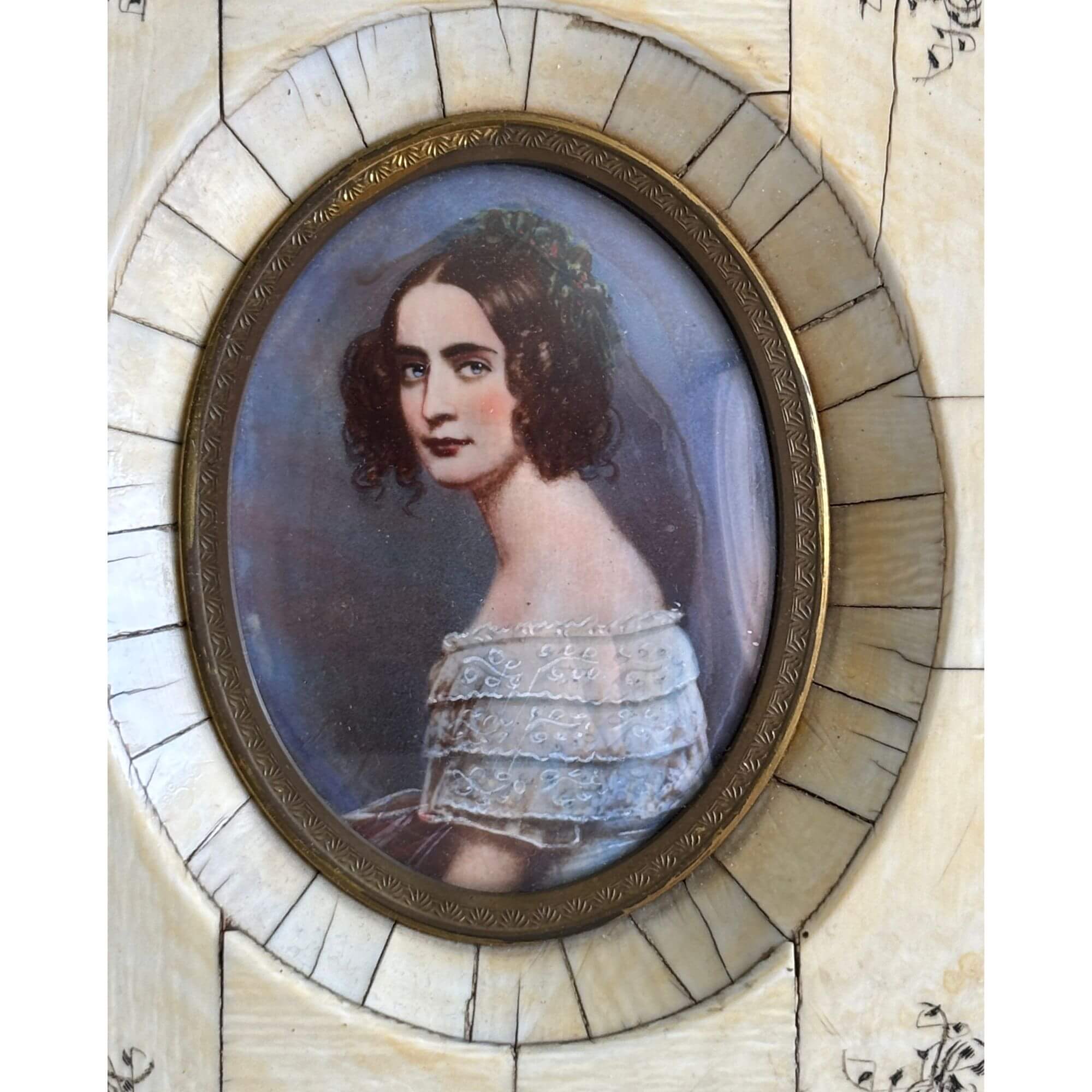 antique miniature portrait